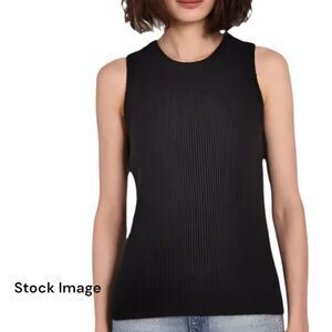 Minnie Rose Cotton Cashmere Slvless Ribbed Top NWT Wm‎ Sz XS